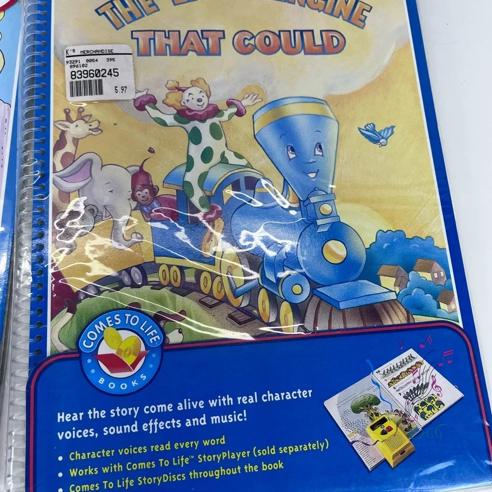 Lot of 4 Comes To Life Interactive Books Turtles Waldo Little Engine Frog Sealed